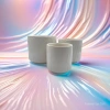 White striped ceramic flowerpot set Specification image